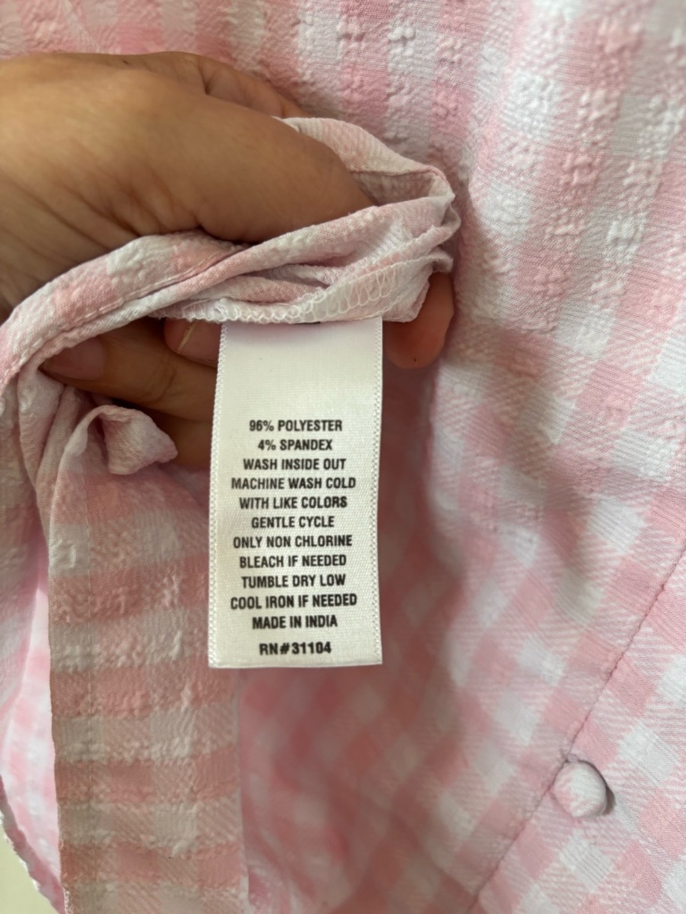 crown & ivy Pink Gingham Ruffle Top - Picture 7 of 7